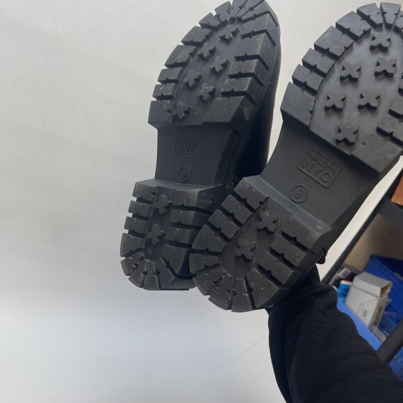 Madden NYC Chunky Chelsea Platform Lug Boots Women's Size 9 Black Comfort - Picture 5 of 13